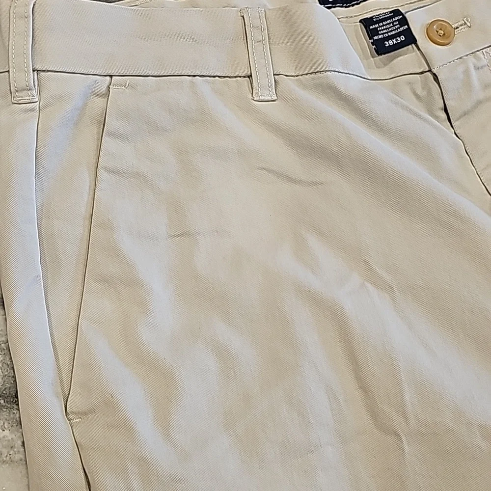 Izod 38x30 Sand Chinos With Pockets Casual Comfort Coastal Beach Fun - Picture 2 of 7